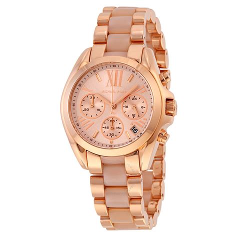 michael kors rose gold women's watch